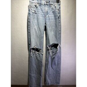 American Eagle Strigid Light blue Women's Jeans Destroyed Sz 00 Reg